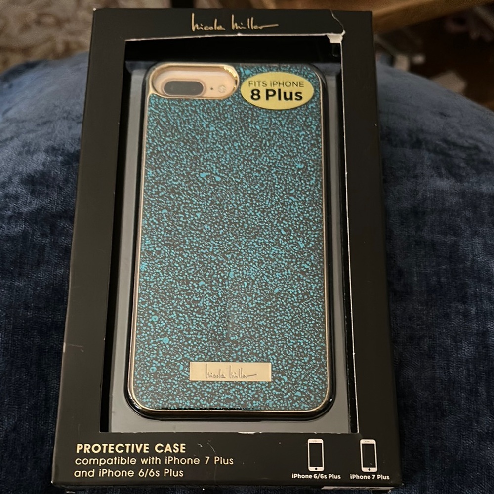 Nicole Miller Blue Protective Case for iPhone 8 Plus